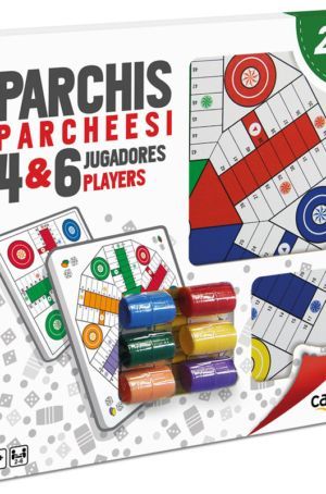 TABLERO PARCHIS MADERA 4-6 JUGADORES CON ACCESORIOS