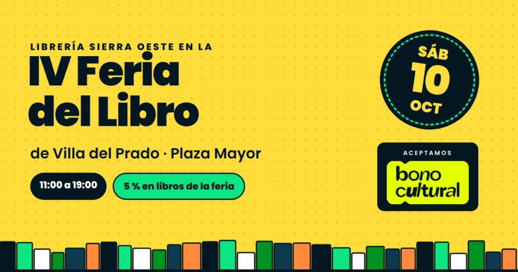 Feria del Libro de Villa del Prado 2026: te esperamos el sábado 10 de octubre